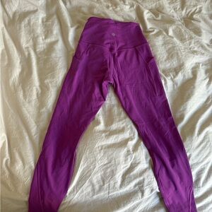 Barely worn purple, Lululemon leggings full length